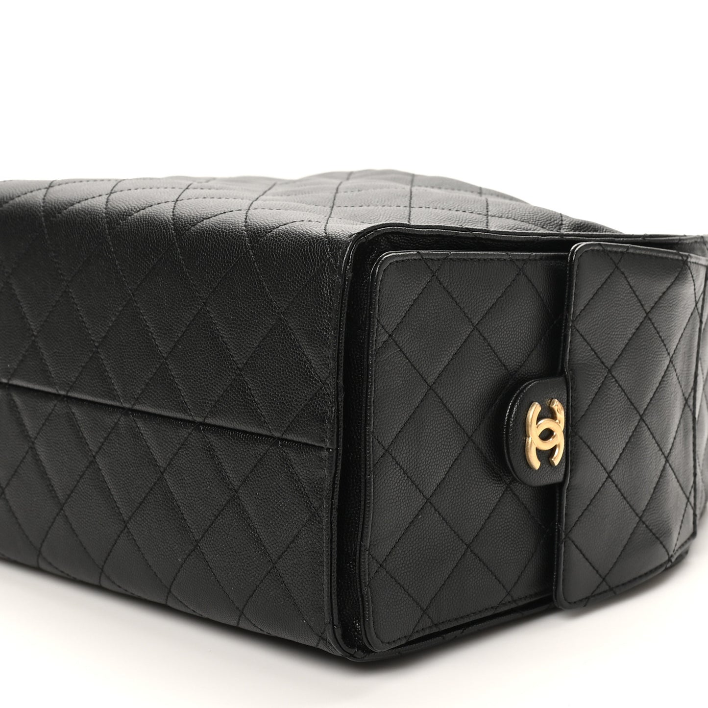 Caviar Quilted Medium Chanel 25 Handbag Black