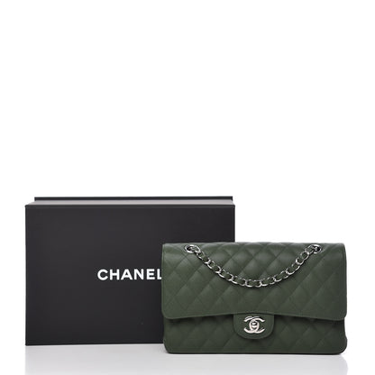 Chanel Caviar Quilted Medium Double Flap Dark Green 11 of 11