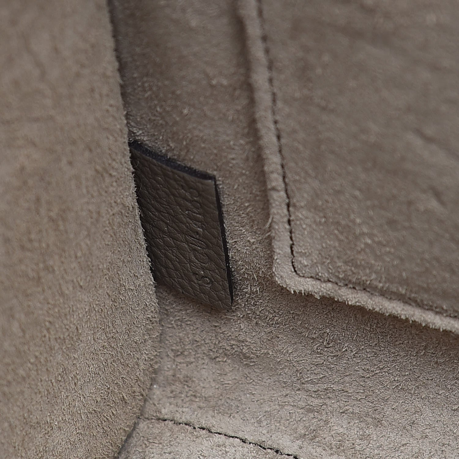 Celine Drummed Calfskin Nano Luggage Souris 9 of 9