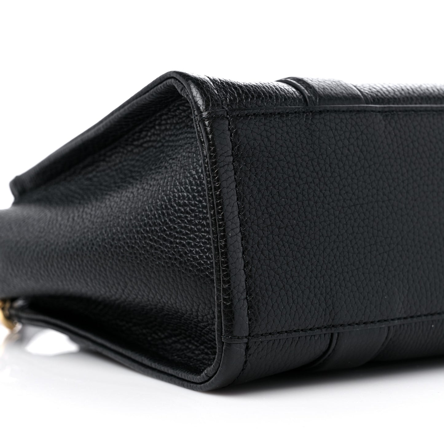 Grained Calfskin Small The Tote Bag Black