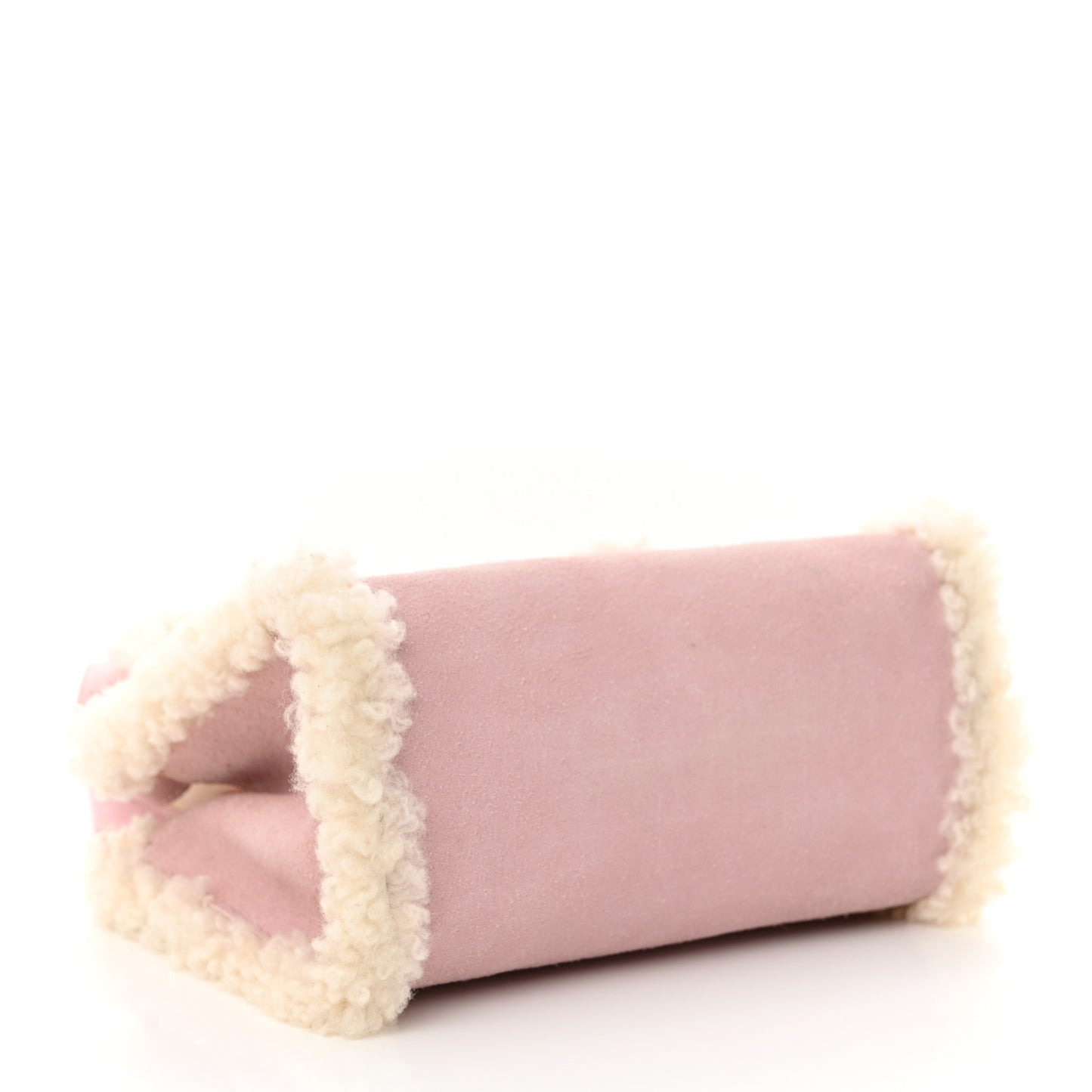 X UGG Suede Shearling Small Shopping Bag Pink