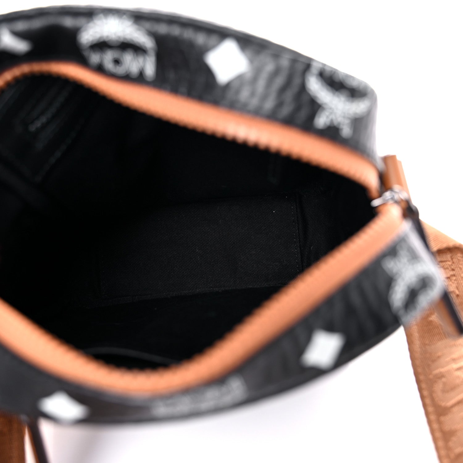 MCM Visetos Camera Crossbody Bag Black Cognac 5 of 17