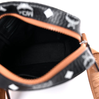 MCM Visetos Camera Crossbody Bag Black Cognac 5 of 17