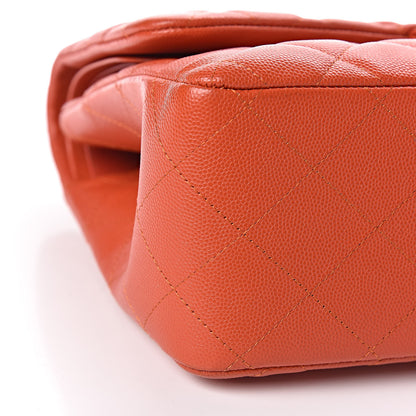 Chanel Caviar Quilted Jumbo Double Flap Orange 8 of 11