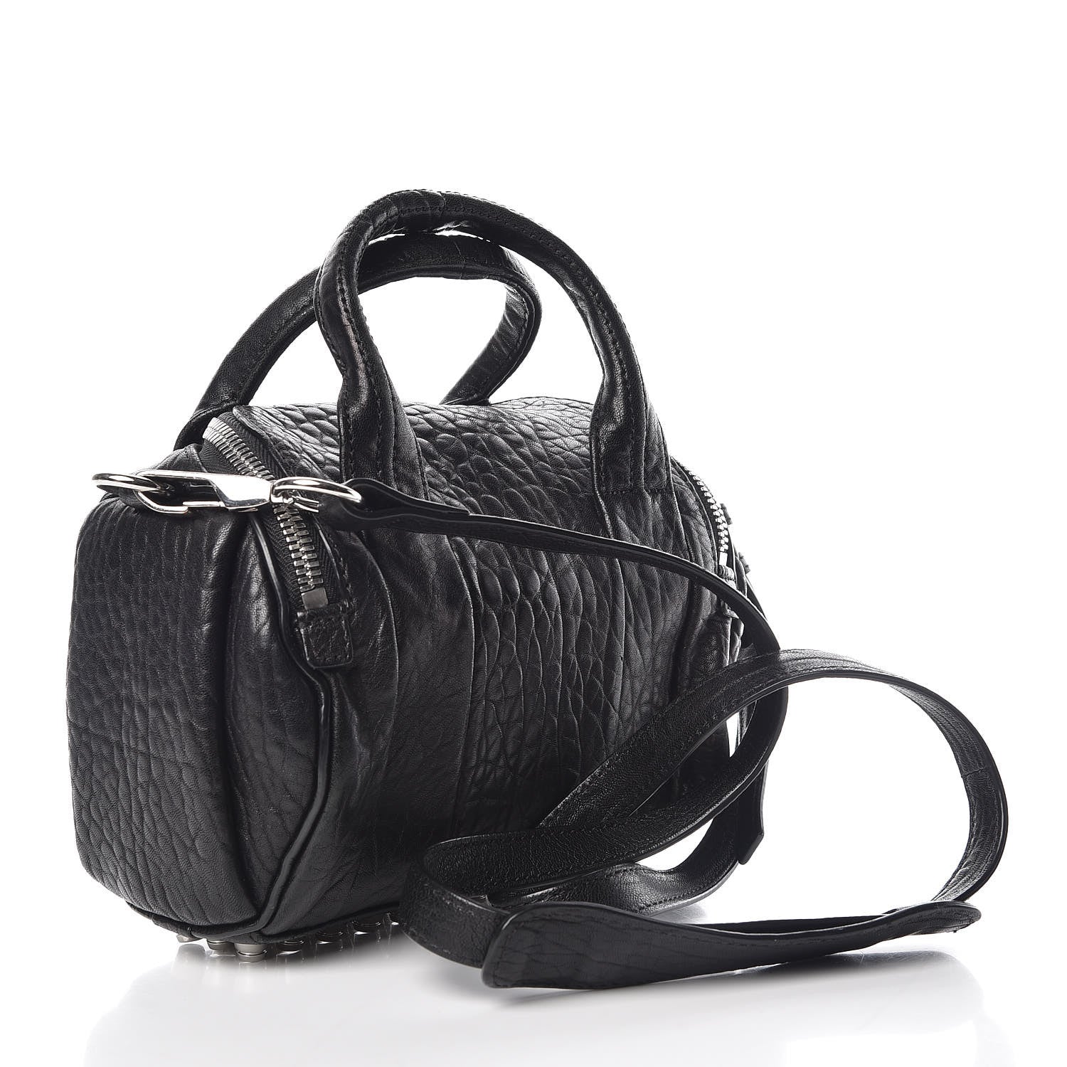 Alexander Wang Pebbled Lambskin Mini Rockie Black Rhodium Hardware 3 of 12