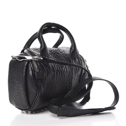 Alexander Wang Pebbled Lambskin Mini Rockie Black Rhodium Hardware 3 of 12