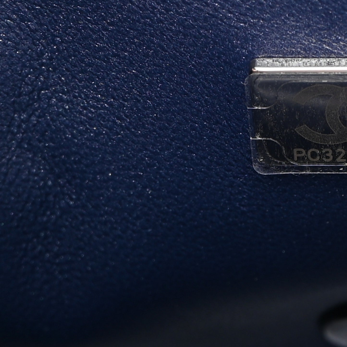 Iridescent Lambskin Quilted Mini Rectangular Flap Dark Purple