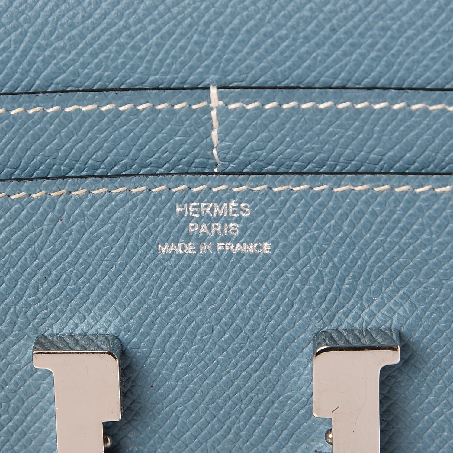 Hermes Epsom Constance Short Wallet Blue Jean 6 of 10