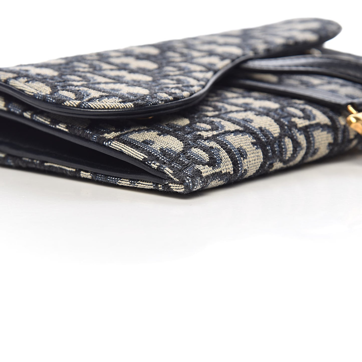 Oblique Saddle Chain Wallet Blue