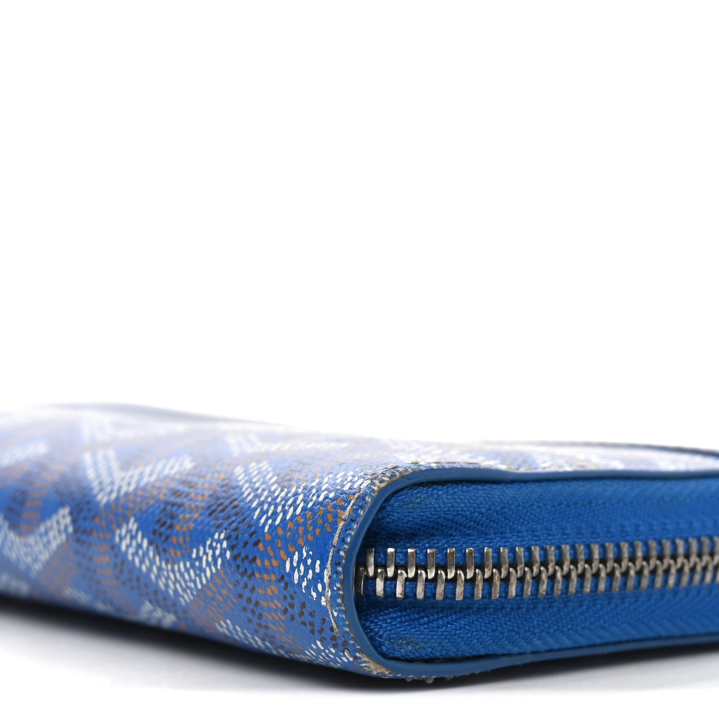 Goyardine Matignon Zip Around GM Wallet Sky Blue