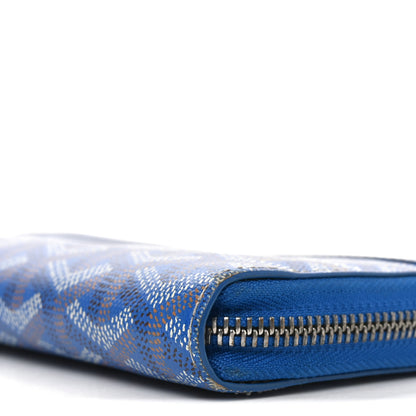 Goyard Goyardine Matignon Zip Around GM Wallet Sky Blue 8 of 8
