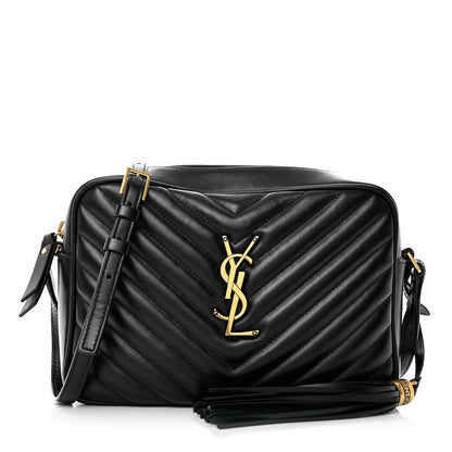 Saint Laurent Calfskin Matelasse Monogram Lou Camera Bag Black 1 of 9