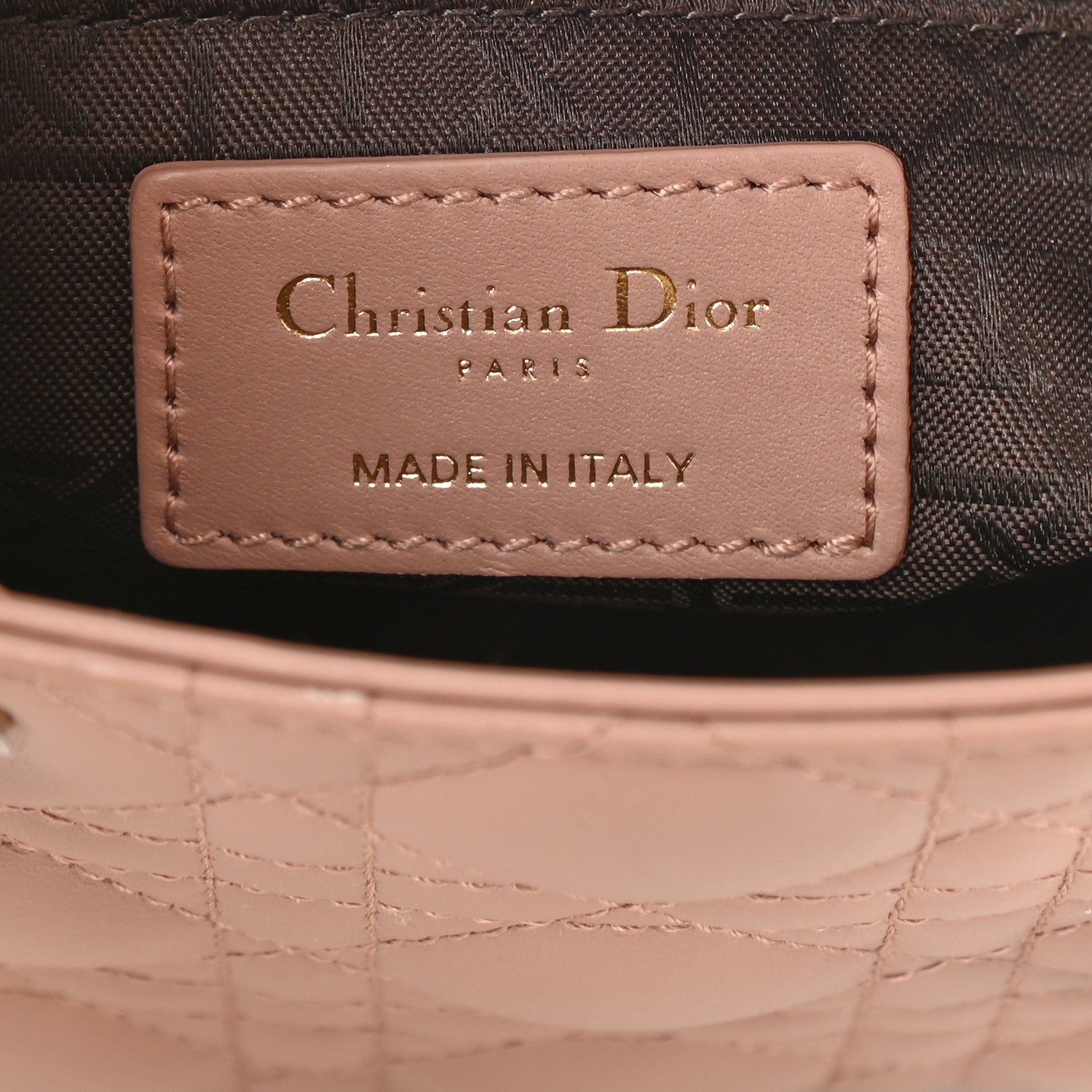 Christian Dior Lambskin Cannage Mini Lady Dior Rose De Vents 6 of 10