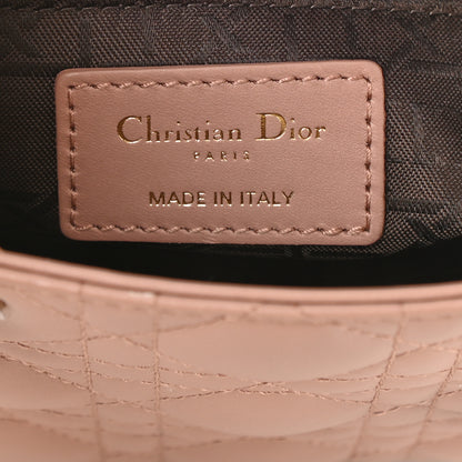 Christian Dior Lambskin Cannage Mini Lady Dior Rose De Vents 6 of 10
