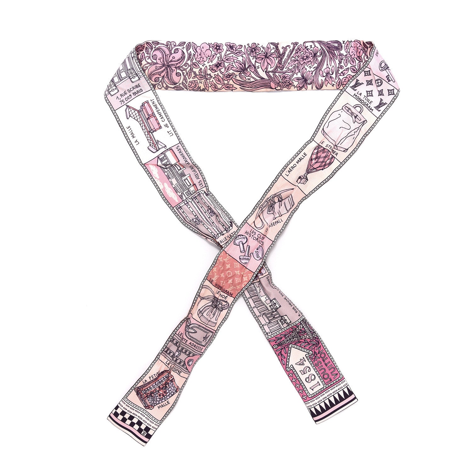 Louis Vuitton Silk Jeu De Louis BB Bandeau Pink 1 of 4