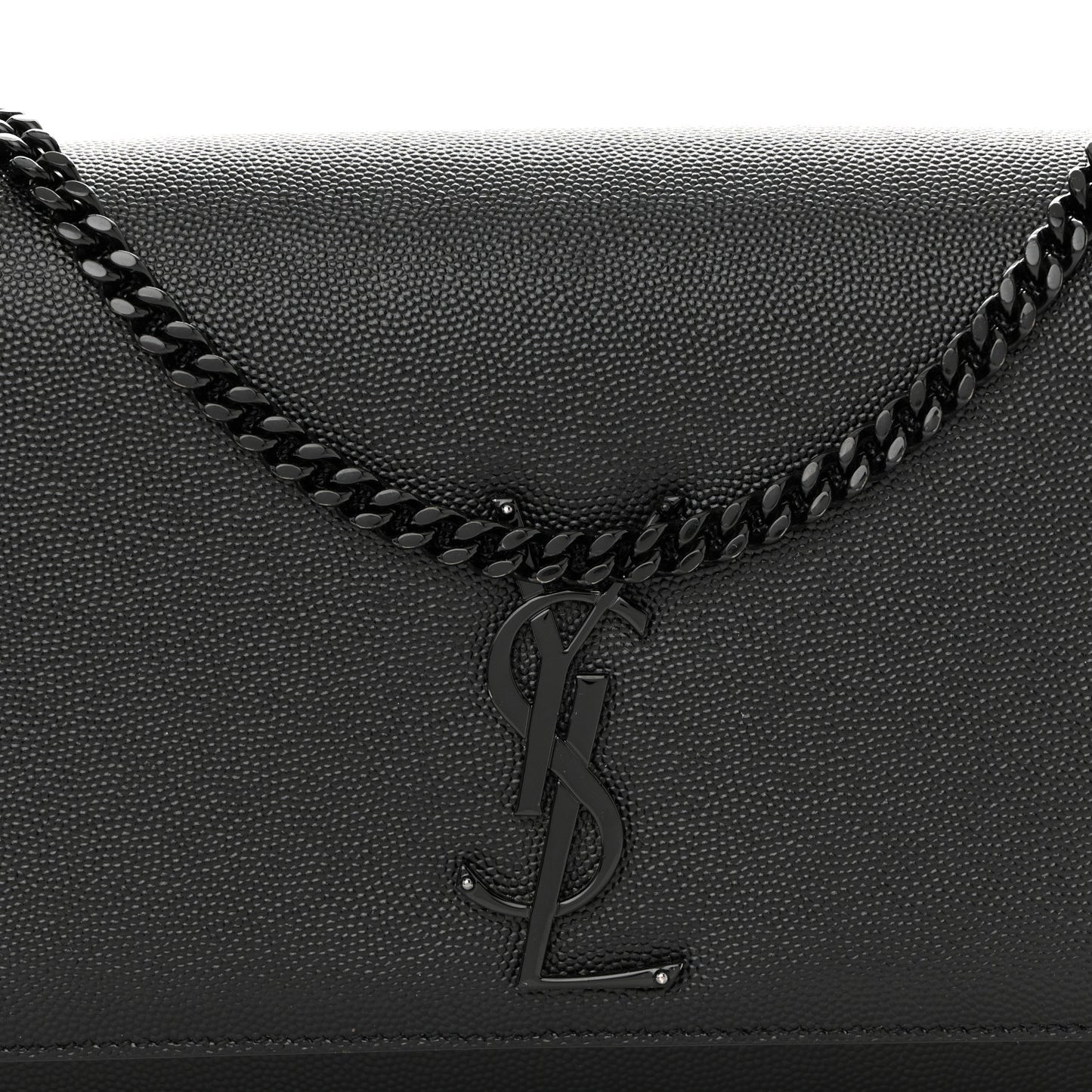 Grain De Poudre Medium Classic Monogram Monochrome Kate Satchel Black