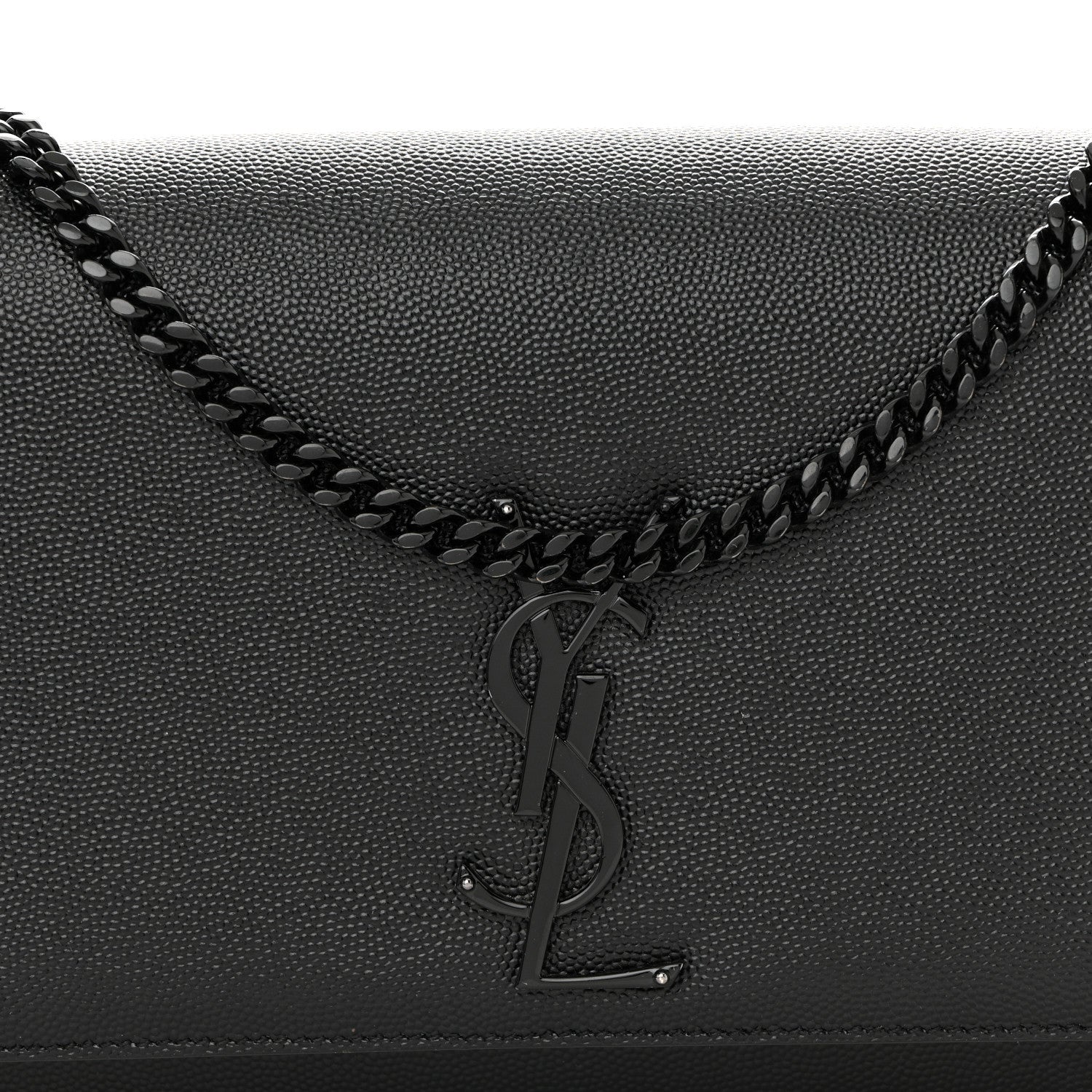 Saint Laurent Grain De Poudre Medium Classic Monogram Monochrome Kate Satchel Black 8 of 11