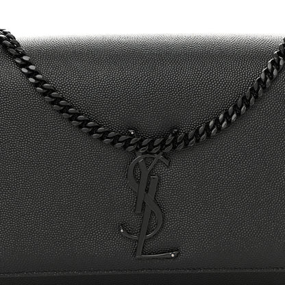 Saint Laurent Grain De Poudre Medium Classic Monogram Monochrome Kate Satchel Black 8 of 11