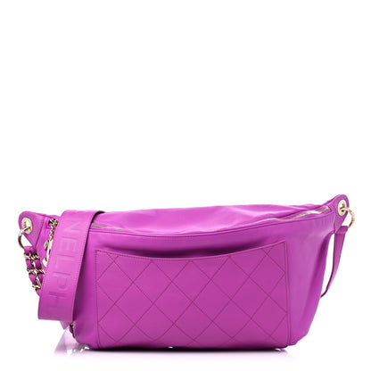 Chanel X PHARRELL WILLIAMS Lambskin Oversized Waist Belt Bag Fuchsia 1 of 8