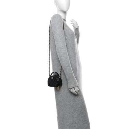 Chanel Lambskin Quilted Mini Chic Riviera Top Handle Vanity Case Black 2 of 11