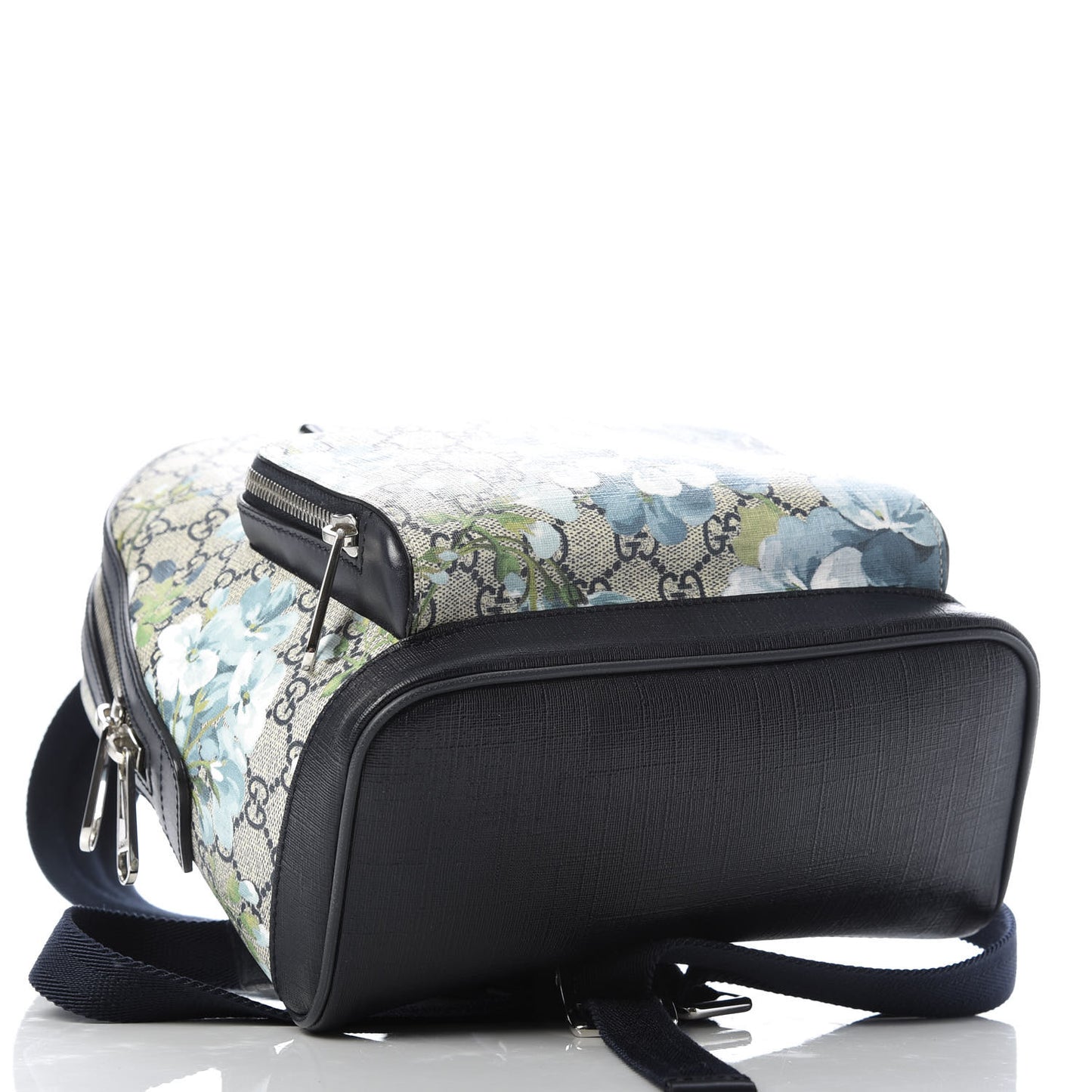GG Supreme Monogram Blooms Small Day Backpack Blue