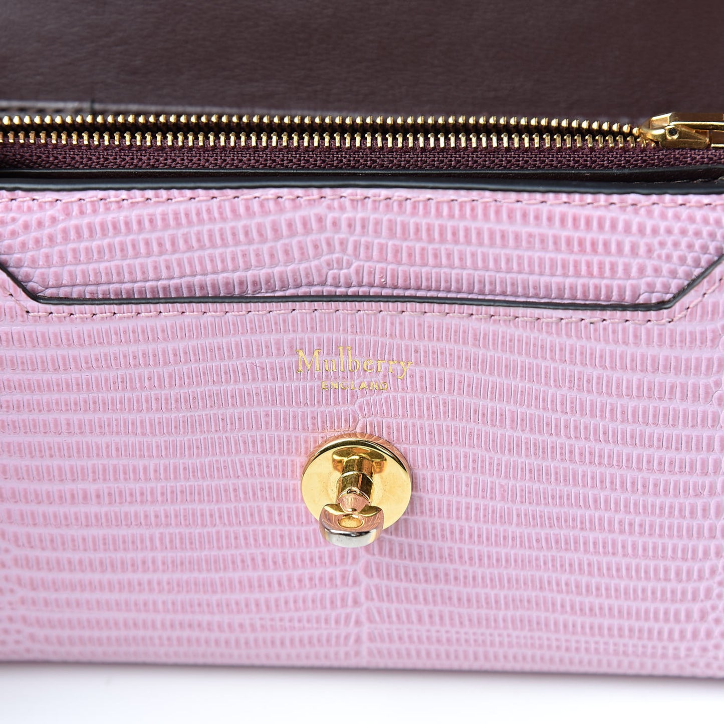 Lizard Calfskin Embossed Darley Wallet Blossom