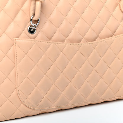 Chanel Calfskin Quilted Large Cambon Flap Beige Black 11 of 12