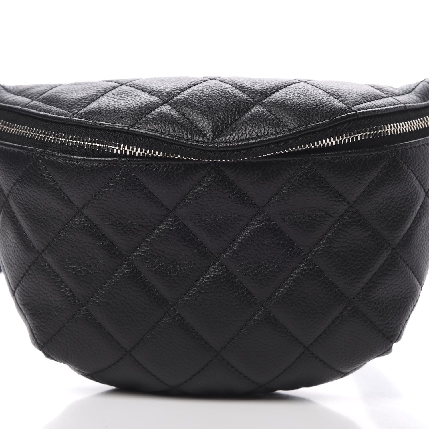 Chanel Grained Calfskin Quilted Waist Belt Bag Black 9 of 13