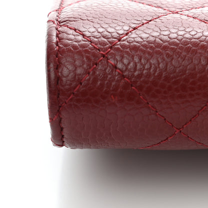 Chanel Caviar Quilted Large Gusset Flap Wallet Red 12 of 12
