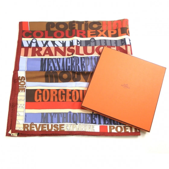 Hermes Silk Mots De Soie Scarf 90 3 of 7