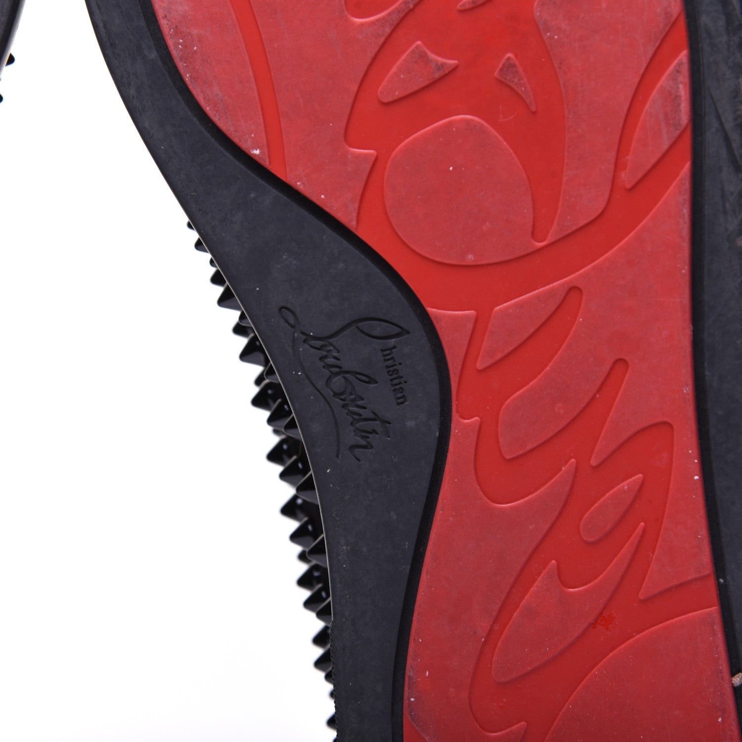 Christian Louboutin Velvet Spikes Mens Roller Boat Flats 44 Black 11 of 11