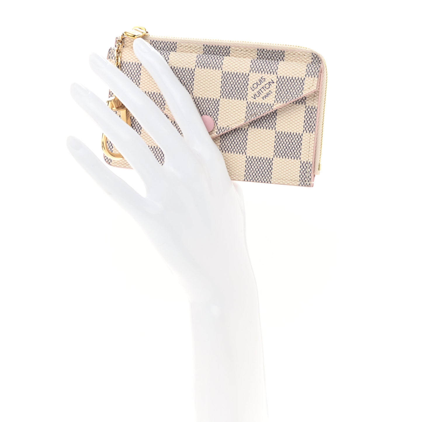 Damier Azur Recto Verso Card Holder Rose Ballerine