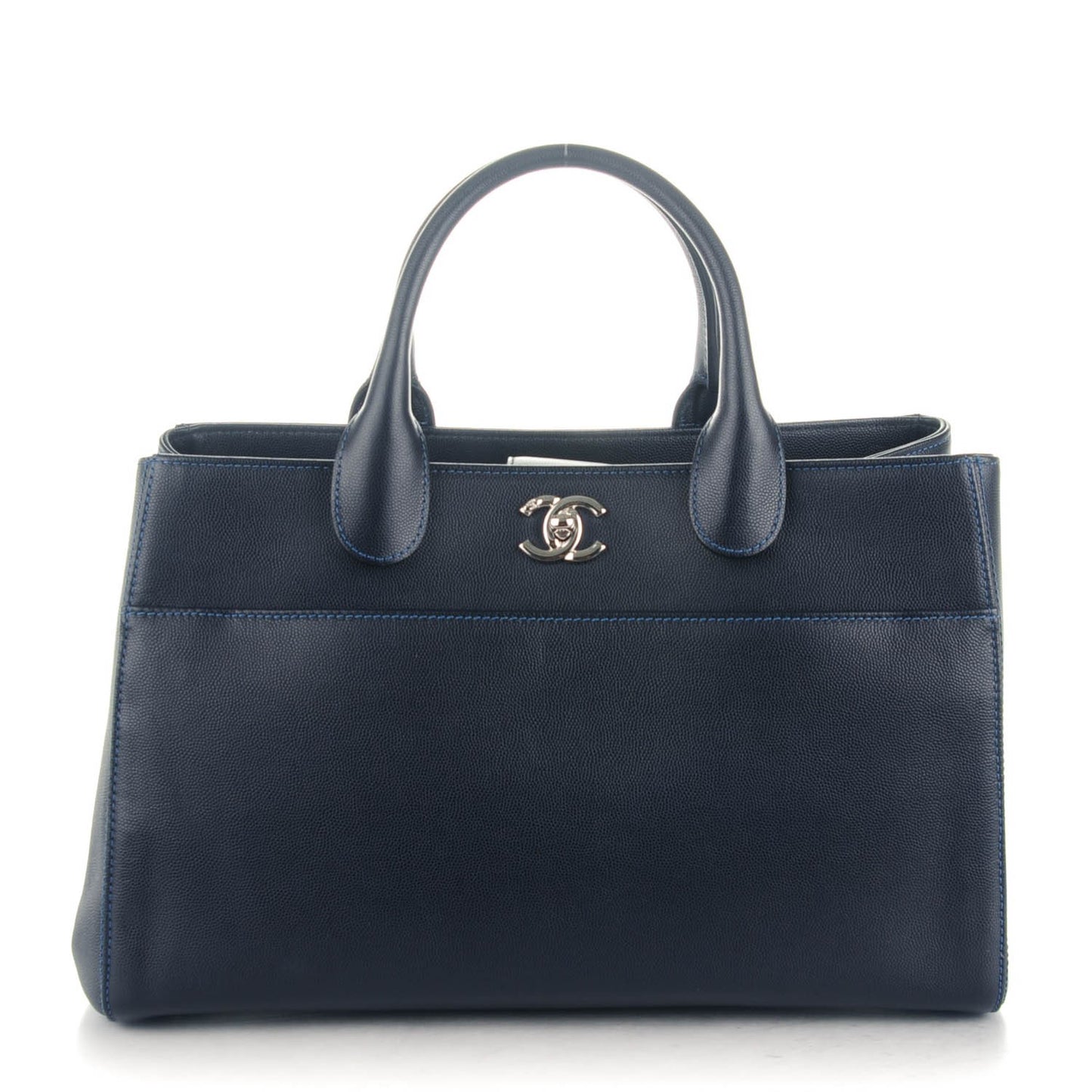Caviar Medium Cerf Executive Shopper Tote Navy