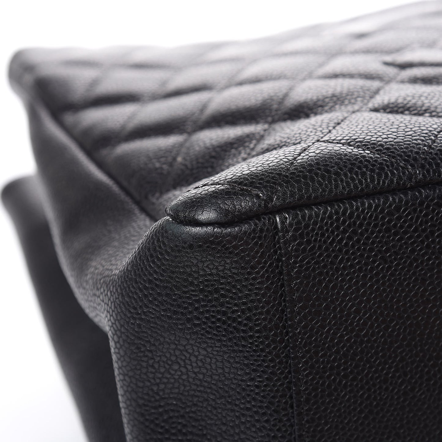 Caviar Quilted Grand Shopping Tote GST Black