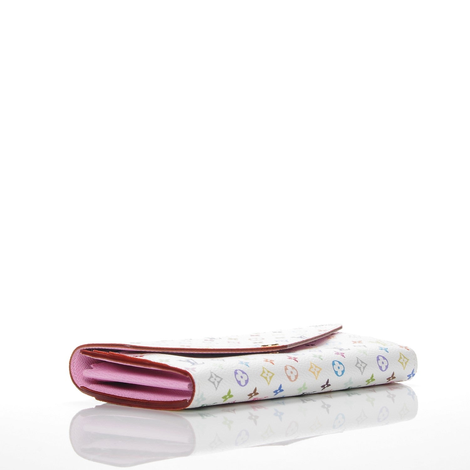 Louis Vuitton Monogram Multicolor Sarah Wallet NM White Litchi 4 of 6