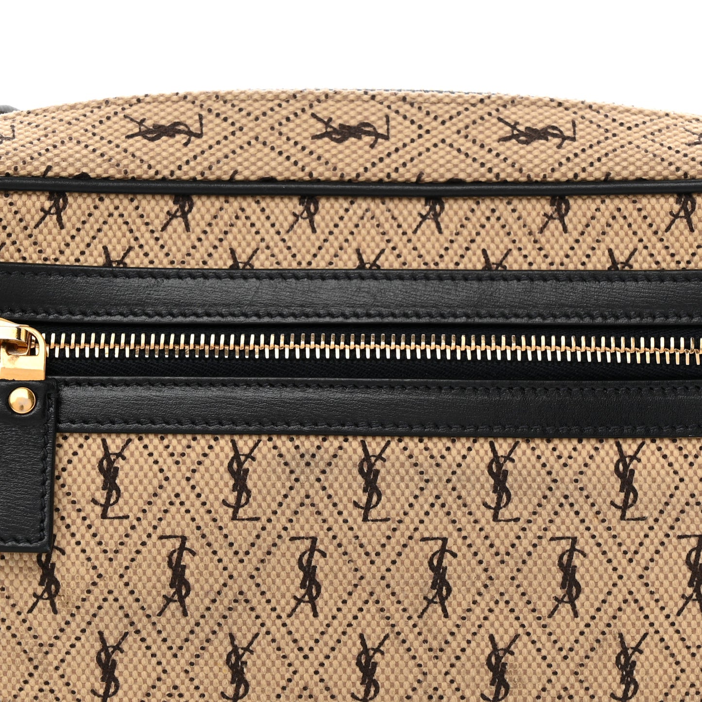 Canvas Monogram All Over Camera Bag Beige