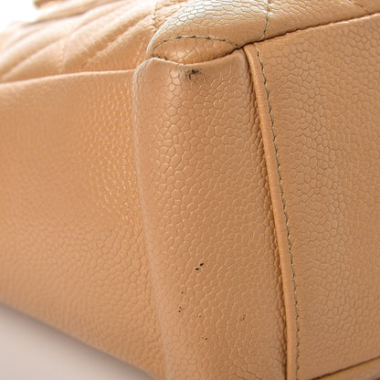 Chanel Caviar Quilted Petit Shopping Tote PST Beige 12 of 16