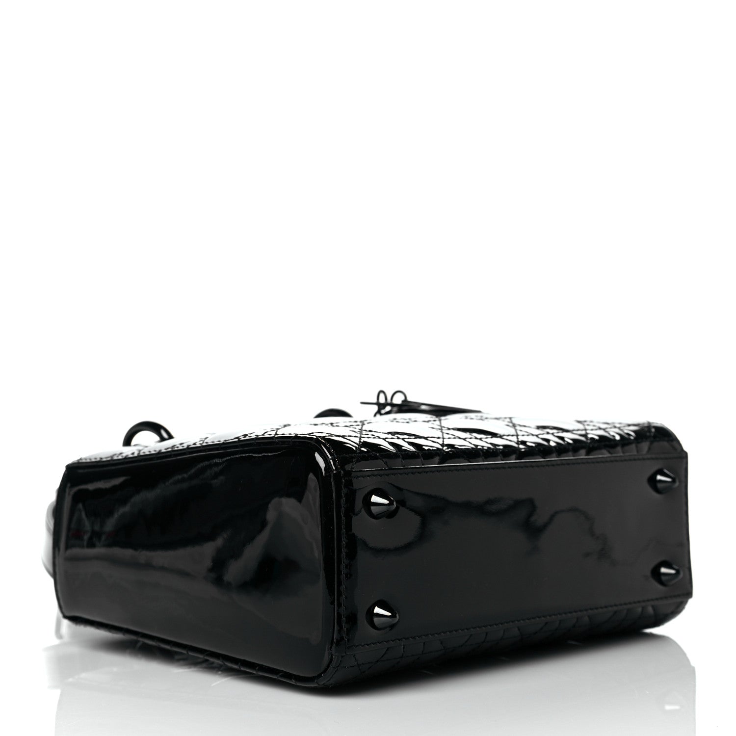 Christian Dior Patent Cannage Small Lady Dior Black 4 of 10