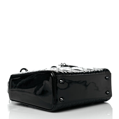 Christian Dior Patent Cannage Small Lady Dior Black 4 of 10