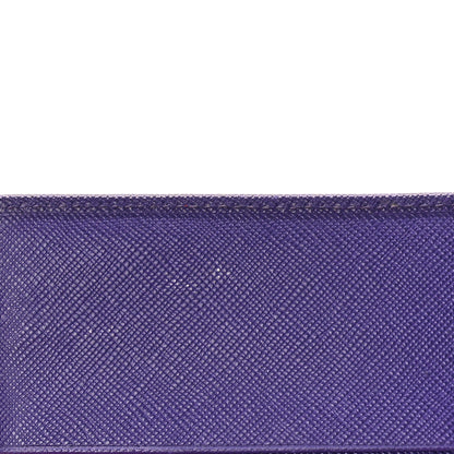 Prada Saffiano Metal Tri-Fold Compact Wallet Viola 6 of 10