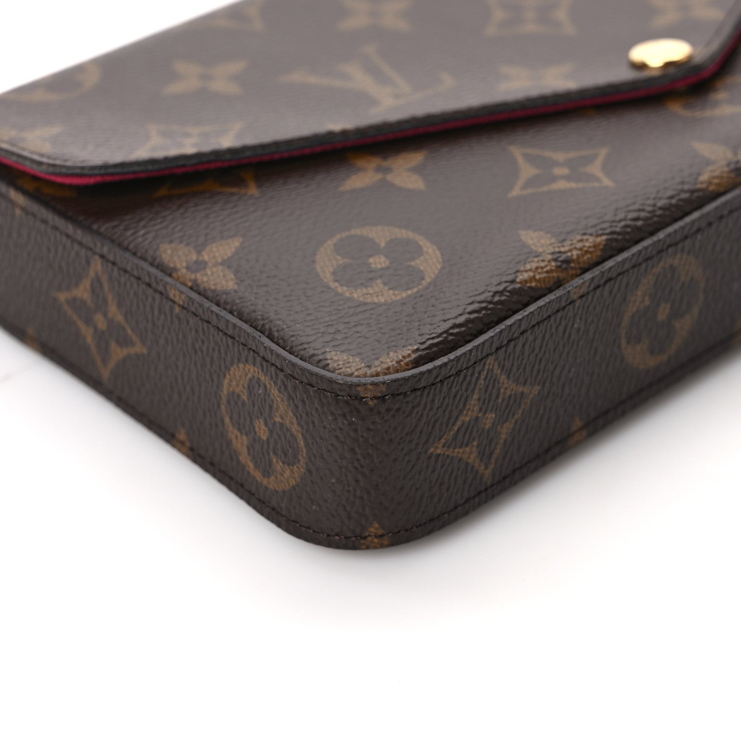 Louis Vuitton Monogram Pochette Felicie Chain Wallet Fuchsia 11 of 15