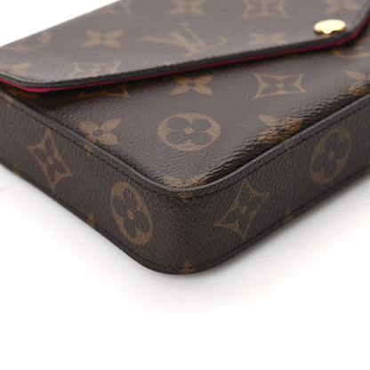Louis Vuitton Monogram Pochette Felicie Chain Wallet Fuchsia 11 of 15