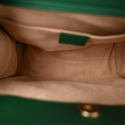 Gucci Wonka Grain Calfskin Small Diana Tote Bag Green Yellow Fluo 5 of 14