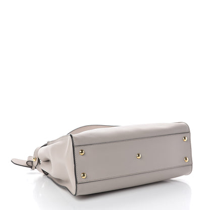 Fendi Vitello Seta Shiny Nappa Medium Peekaboo Iconic Satchel Grigio Polvere Bois de Rose 4 of 8