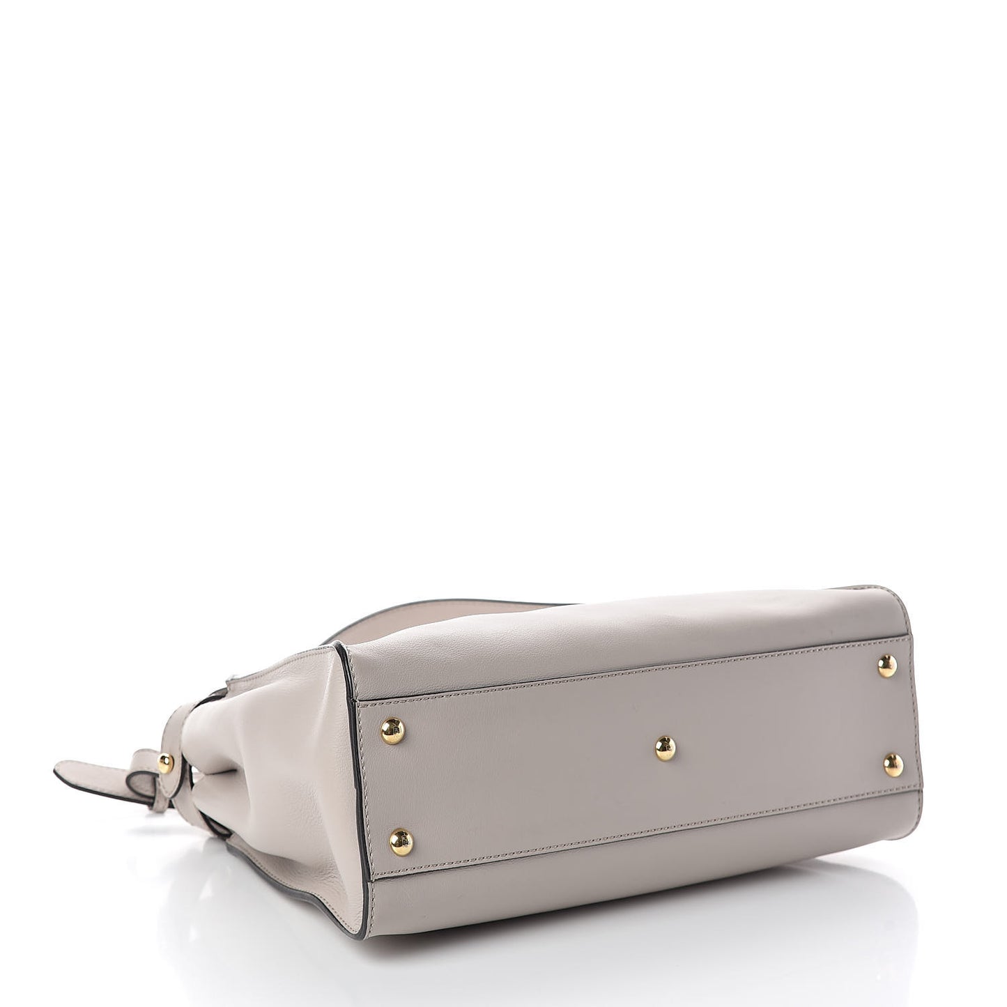 Vitello Seta Shiny Nappa Medium Peekaboo Iconic Satchel Grigio Polvere Bois de Rose