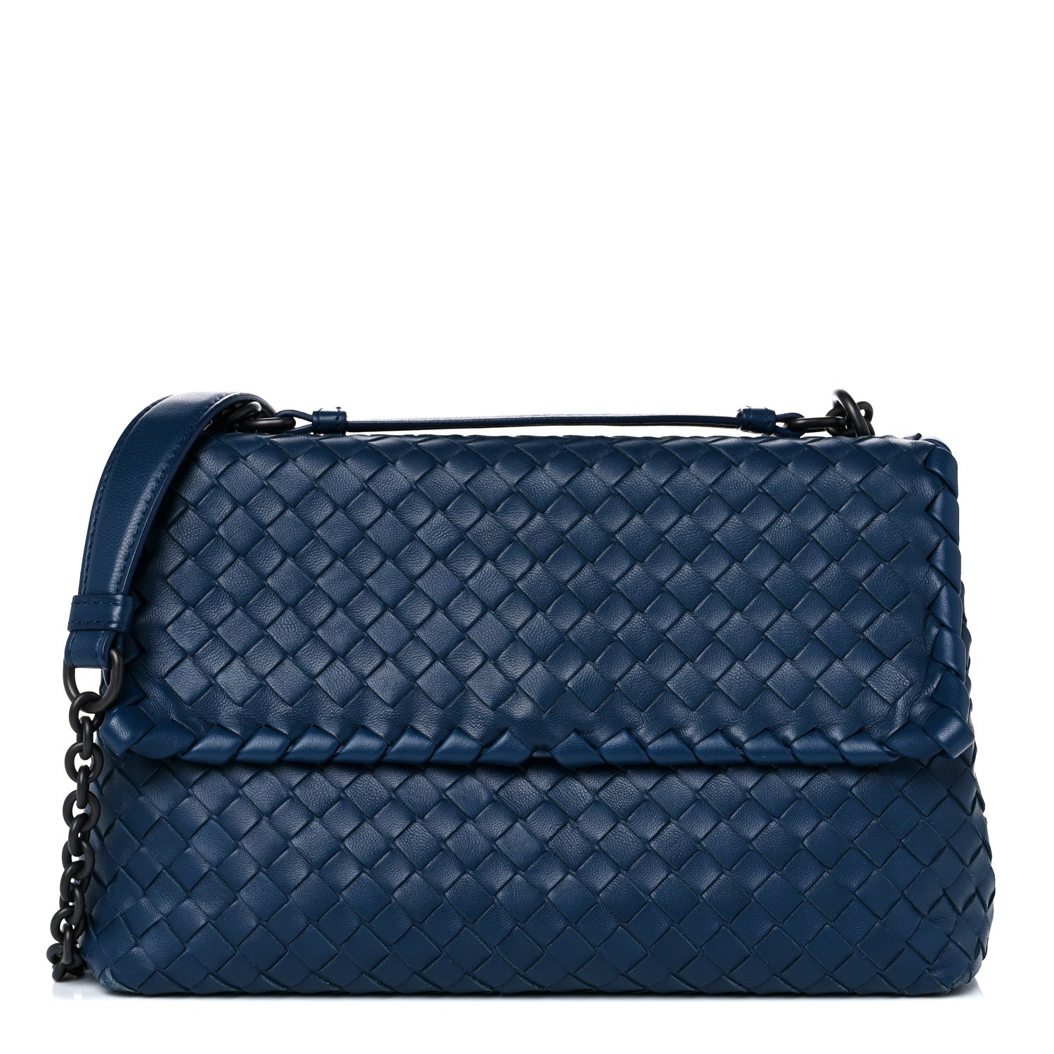Bottega Veneta Nappa Intrecciato Small Olimpia Bag Denim 1 of 12