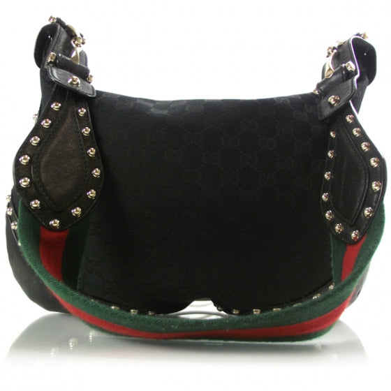 Gucci Monogram Borchie Monogram Studded Hobo 1 of 11