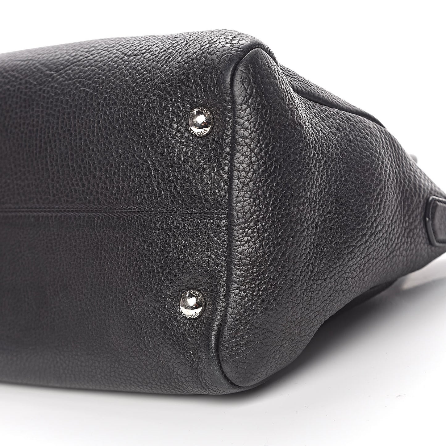 Vitello Daino Shopping Satchel Black