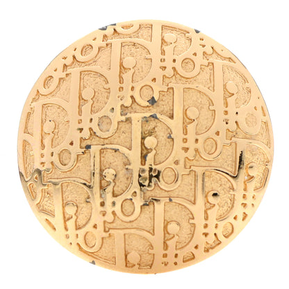 Christian Dior Monogram Round Brooch Gold 1 of 7