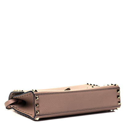Valentino Garavani Pebbled Calfskin Medium Rockstud Flip Lock Crossbody Bag Poudre 3 of 7